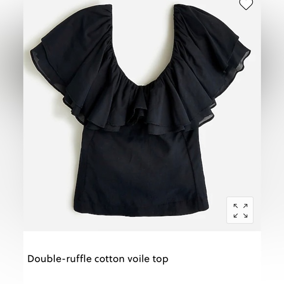 Jcrew Double-ruffle cotton voile top - Picture 3 of 4